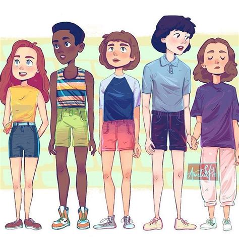 Max Lucas Will Mike And Eleven Stranger Things Season 3 Fan Artwork A Beautiful Illustra