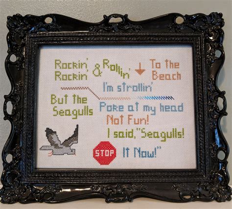 [FO] Seagulls bad lip reading : r/CrossStitch