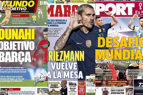 Las Portadas Del Día Griezmann Messi Mbappé Repasamos Las