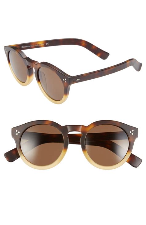 Illesteva Leonard Ii 50mm Round Mirrored Sunglasses Nordstrom