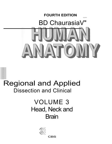 SOLUTION Bd Chaurasia S Human Anatomy Head Neck Brain Volume 3