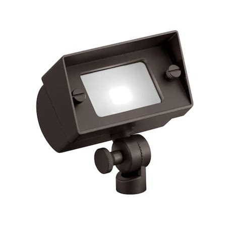 Kichler Low Voltage Textured Architectural Bronze Hardwired Mini Landscape Flood Light With No