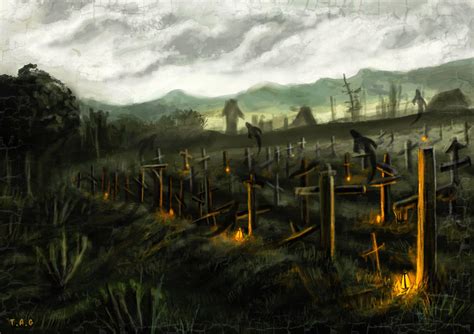 The old cemetery - digital art by me, 2021 : r/DarkGothicArt