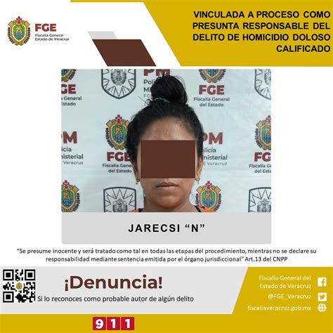 Vinculada A Proceso Como Presunta Responsable Del Delito De Homicidio