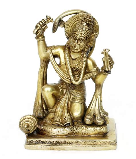 Home Sparkle Gold Brass Hanuman Ji Idol Buy Home Sparkle Gold Brass