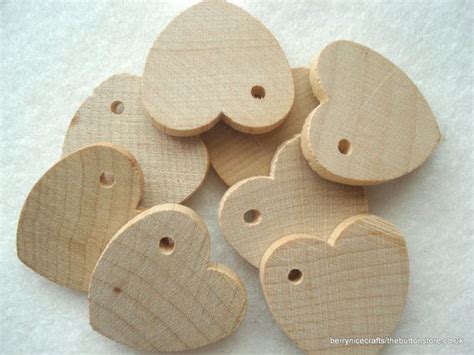 Plain Wood Heart Shapes Pack Of 9 Wood Hearts By Berrynicecrafts 1 50