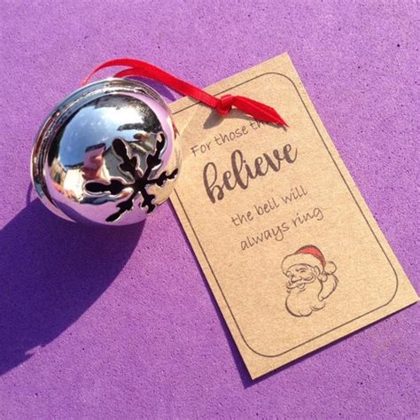 40mm Silver Santa Believe Jingle Bell Polar Express Metal Etsy UK