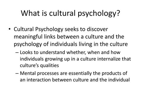 What Is Culture In Psychology