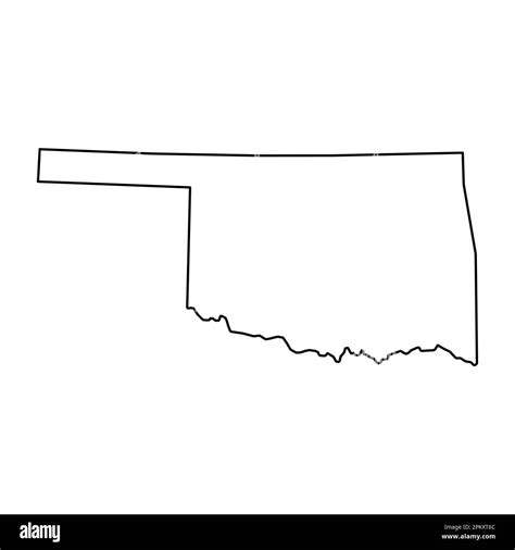 Oklahoma map shape, united states of america. Flat concept icon symbol ...