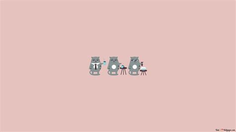 🔥 Free Download Grey Grumpy Cat Aesthetic Minimalist Design Hd ...