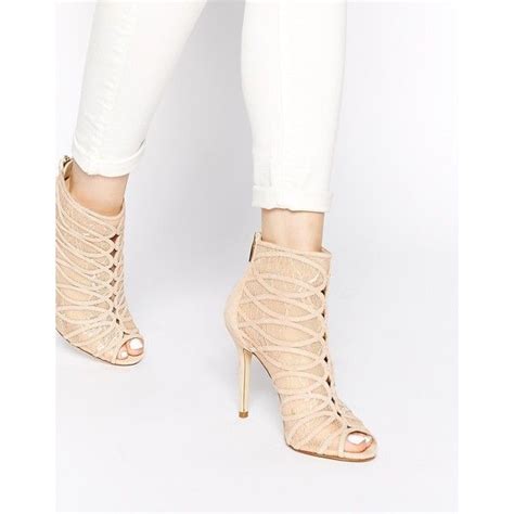 Karen Millen Nude Suede Lace Shoe Boots Shoe Boots Fashion Heels Shoes Booties