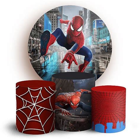 KIT Redondo e Trio Homem aranha Sublimado 3D Sublitex painéis