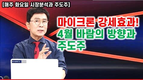 [김종철 시장분석과 주도주] 마이크론 강세효과 4월 바람의 방향과 주도주 Youtube