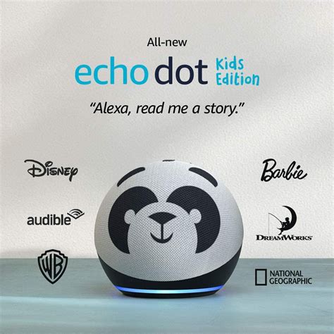 Echo Dot (4th Gen) Kids Edition | Designed for kids, with Parental ...