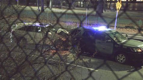 Suv Crashes Into State Police Cruiser On Storrow Drive Driver Arrested