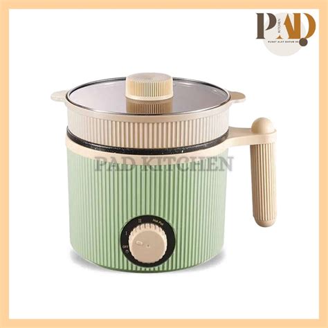 Jual PANCI LISTRIK GARIS PANCI LISTRIK MINI MULTIFUNGSI STEAMER FRY PAN HOT POT ELEKTRIK KUKUS