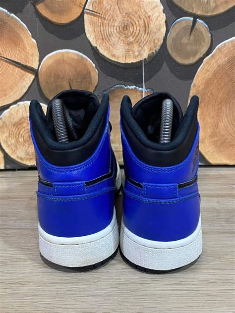 Nike Original Jordan 1 Mid Hyper Royal GS Fesyen Wanita Sepatu Di