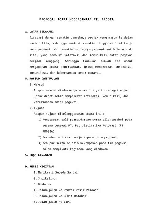 Docx Contoh Proposal Kegiatan Hut Ri Dokumen Tips 40866 Hot Sex Picture