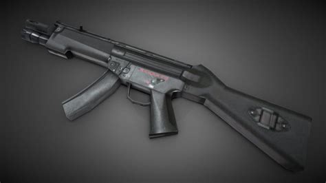 Mp5 Navy W Flashlight Ps1 Style Download Free 3d Model By J Jiill