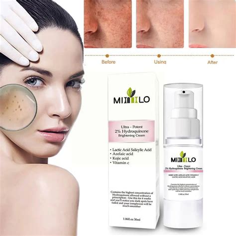 Ultra Potent 2 Hydroquinone Whitening Cream Propylene Face Serum Kojic Face Acid Essence Dark