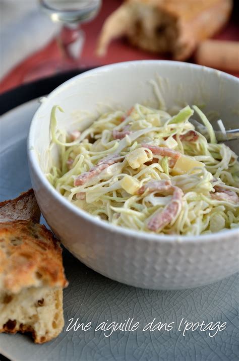 Salade De Chou Aux Lardons Et Comt Sauce Au Yaourt Une Aiguille