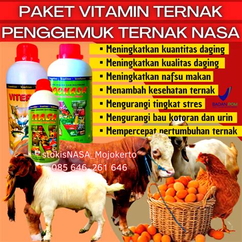 Jual VITAMIN DAN PENGGEMUK HEWAN TERNAK VITERNA NASA ORIGINAL VITERNA