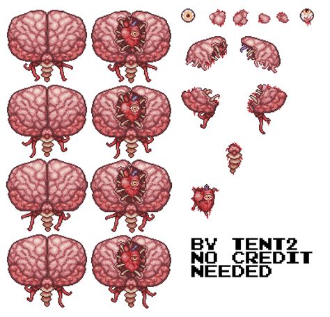 The Spriters Resource Full Sheet View Terraria Brain Of Cthulhu