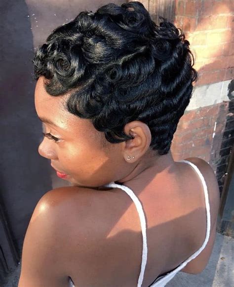 Sensational Pin Curls On Black Hair