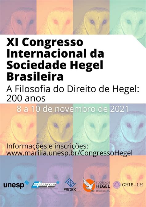 Xi Congresso Internacional Da Sociedade Hegel Brasileira Sociedade