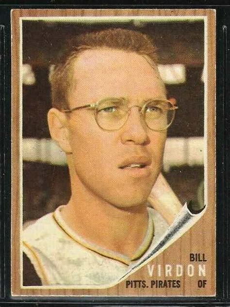 1962 Topps Baseball Pittsburgh Pirates Astros Bill Virdon Card 415 Ex