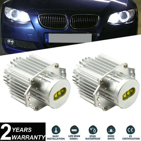 2x 80W LED Angel Eyes LED Marker For 2006 08 E90 E91 Pre Facelift All