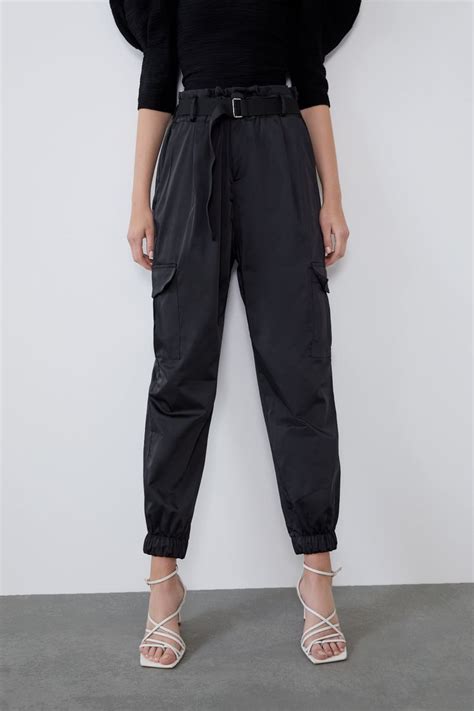 SATIN CARGO PANTS Cargo PANTS WOMAN ZARA United States Wide Leg