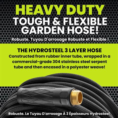 As Seen On Tv Hydrosteel Pro 3 Layer Garden Hose 50 Ft Canadian Tire