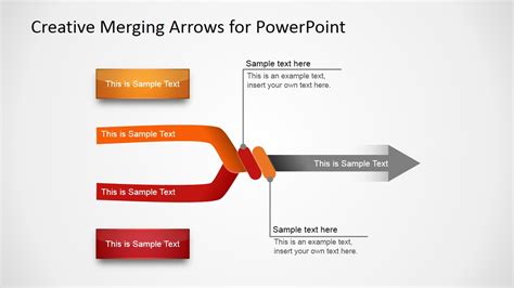 Creative Merging Arrows For PowerPoint SlideModel