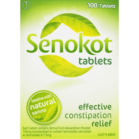 Senokot Laxatives Senna Tablets 100 Pack Woolworths