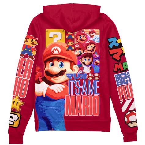 Mario Bros Mario Bros Streetwear Zip Hoodie Jacket Anime Ape