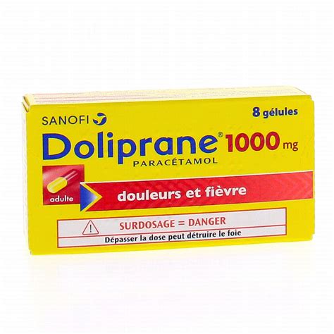 DOLIPRANE 1000mg x8 gélules Médicament conseil Pharmacie Prado Mermoz