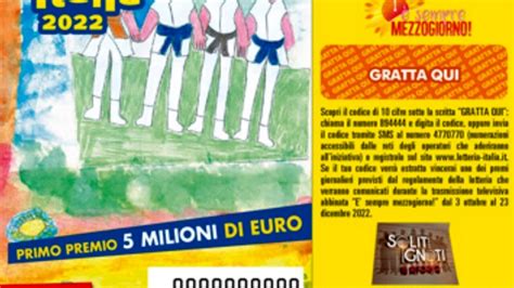 Lotteria Italia Premi Di Seconda E Terza Categoria Biglietti Vincenti