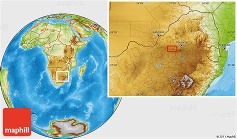 Physical Location Map of Magaliesburg