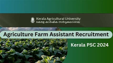 Kerala Psc Agriculture Farm Assistant Recruitment Online Apply