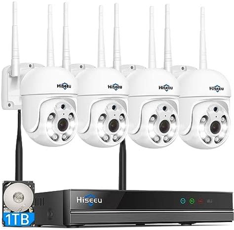 Hiseeu Mp Kit Camara De Vigilancia Wifi Exterior Ptz C Mara De