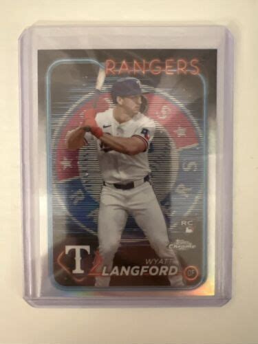 Topps Chrome Wyatt Langford Lightboard Logo Refractor Rc Texas