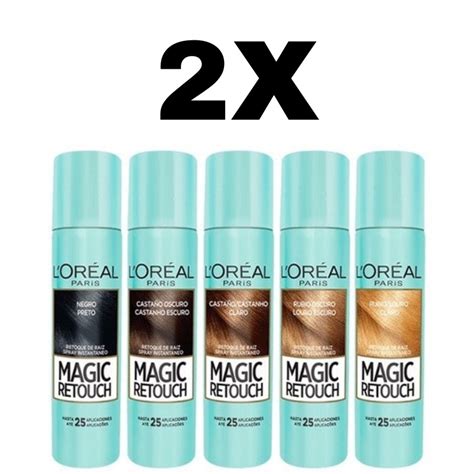 X Spray Magic Retouch L Or Al Retoque De Raiz Preto Castanho Claro