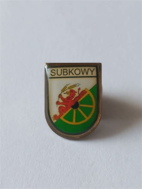 Herb Gmina Subkowy Przypinka Pin Odznaka Wpinka Siedlce Kup Teraz