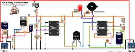 12 Volt Battery Monitor Circuit Diagram Wiring Scan