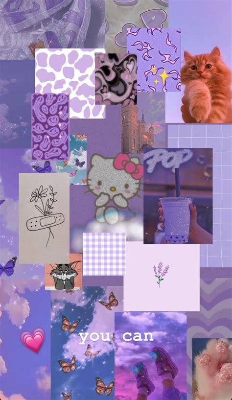 The Collage Has Many Pictures Of Cats And Flowers On It Including An