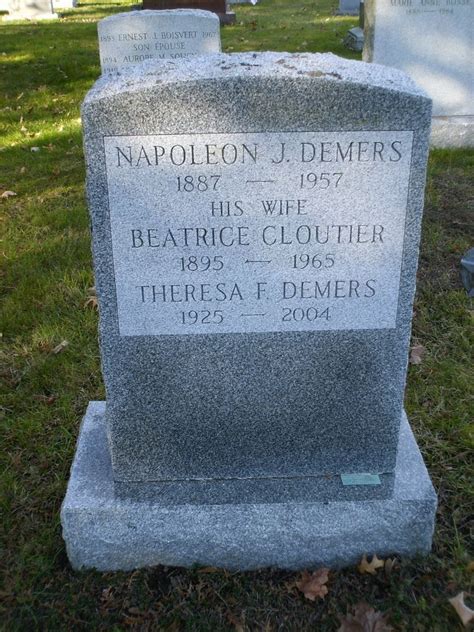 Beatrice Arthemise Cloutier Demers 1895 1965 Find A Grave Memorial