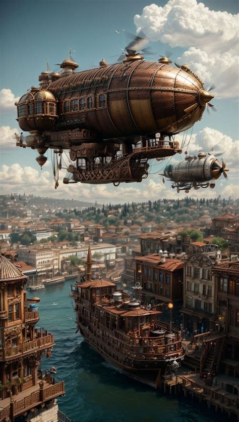 An Image Of A Futuristic City Floating In The Air Over Some Buildings