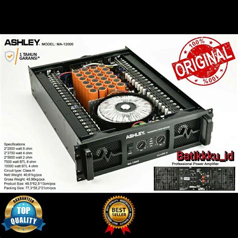 Jual Power Ashley Ma Ma Original Class H Amplifier Lapangan