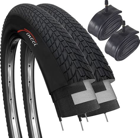 Fincci Set Pair Bike Tyre X Inch Cycle Mountain Tyres